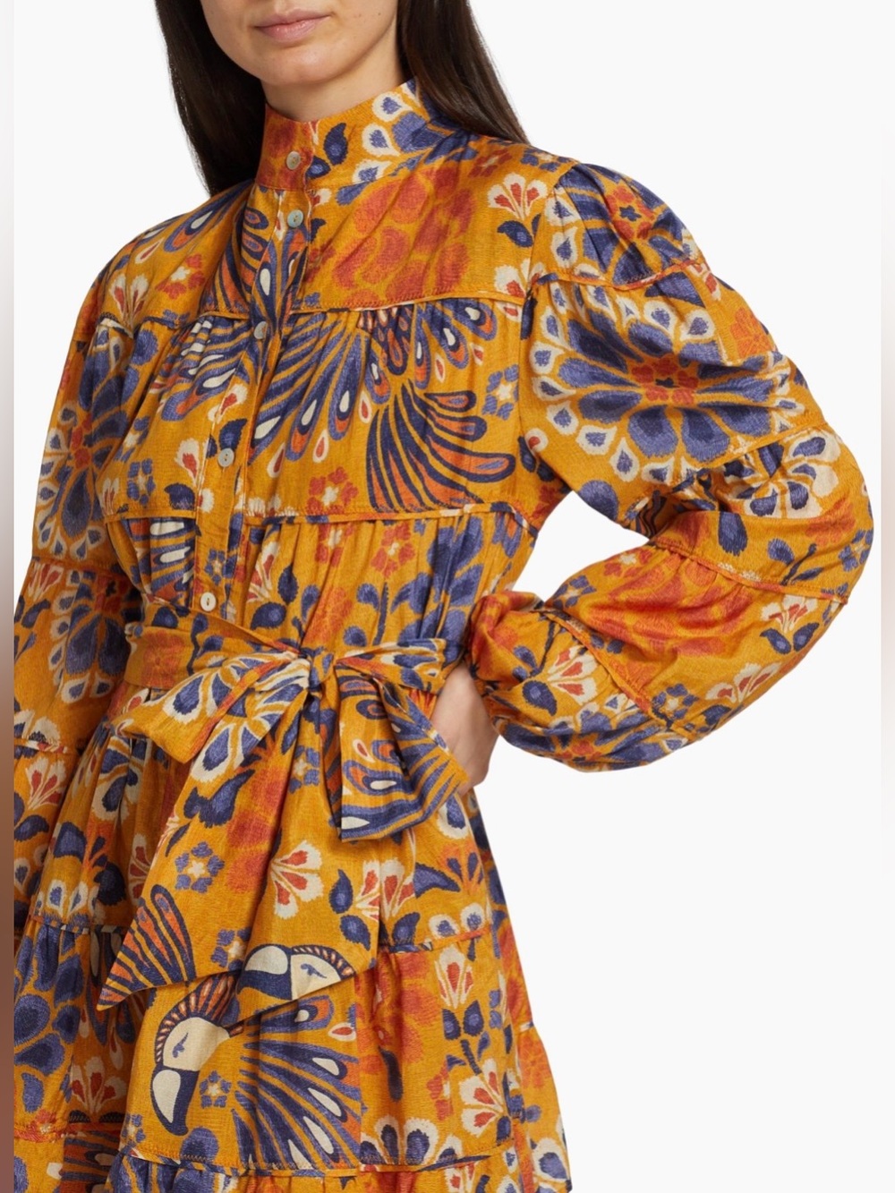 FARM Rio Pineapple Flowers Yellow Minidress - Picture 5 of 13